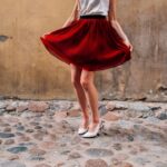 Photo asymmetric skirt