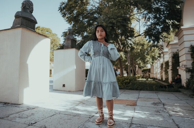 Photo knee-length dress
